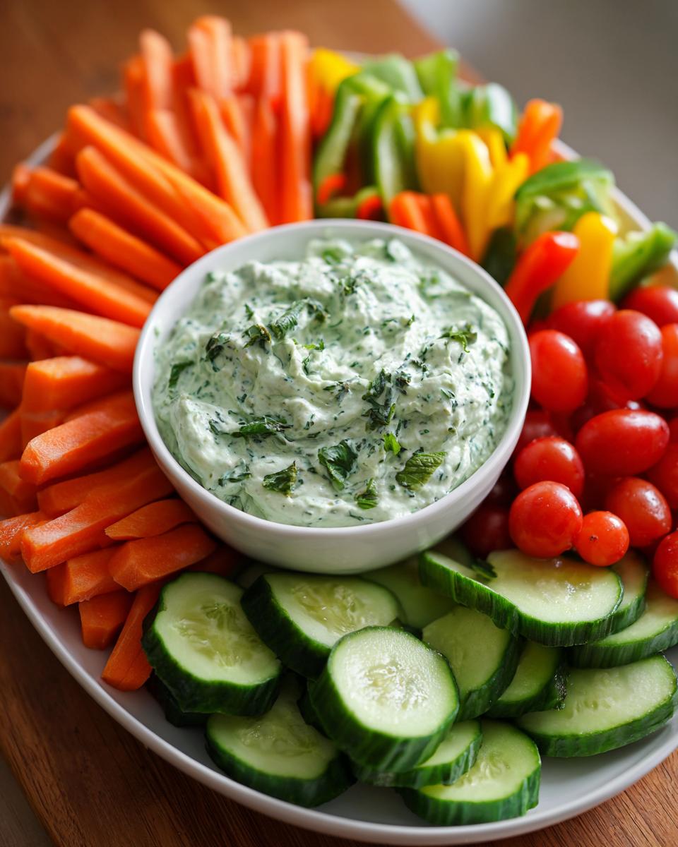 Veggie Platter with Green Goddess Dip - detail 2