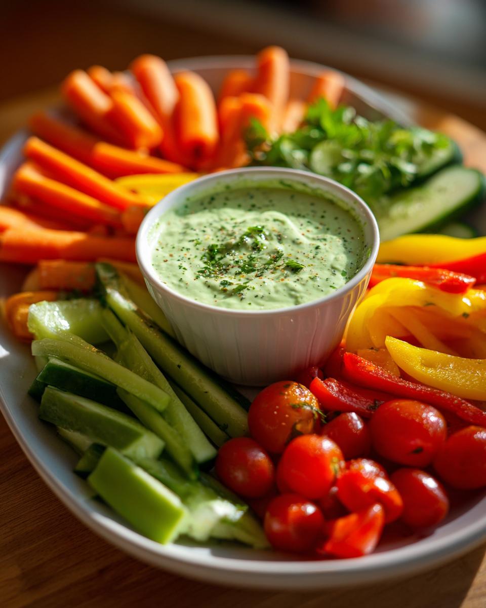 Veggie Platter with Green Goddess Dip - detail 3