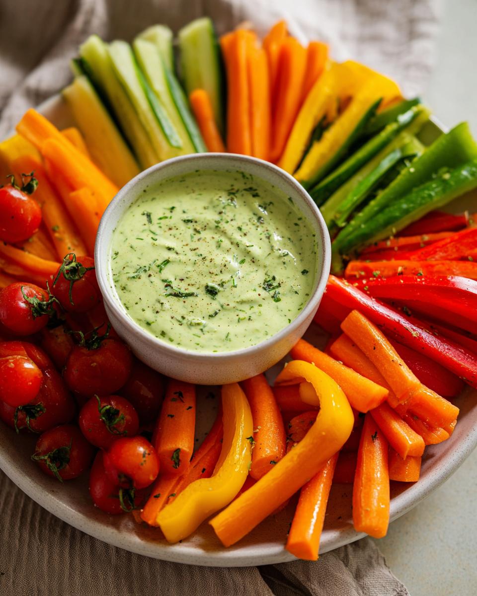 Veggie Platter with Green Goddess Dip - detail 4