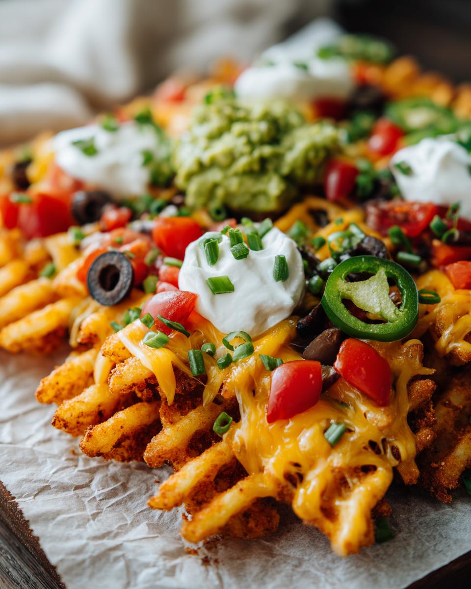 20-Minute Cheesy Waffle Fry Nachos That'll Steal the Show 9 Waffle Fry Nachos - detail 4