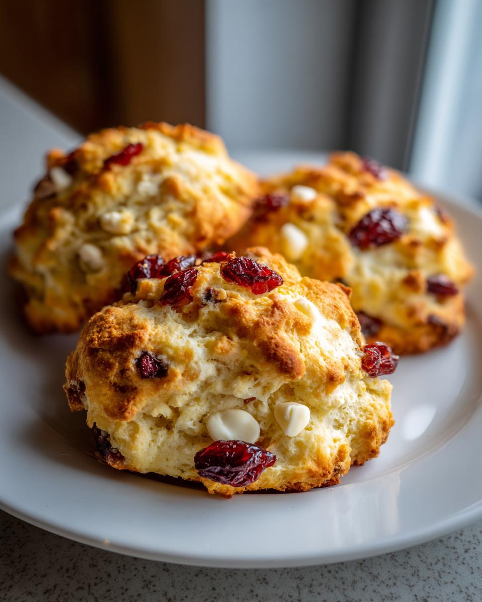20-Minute White Chocolate Cranberry Scones Your Family Craves 6 White Chocolate Cranberry Scones - detail 1