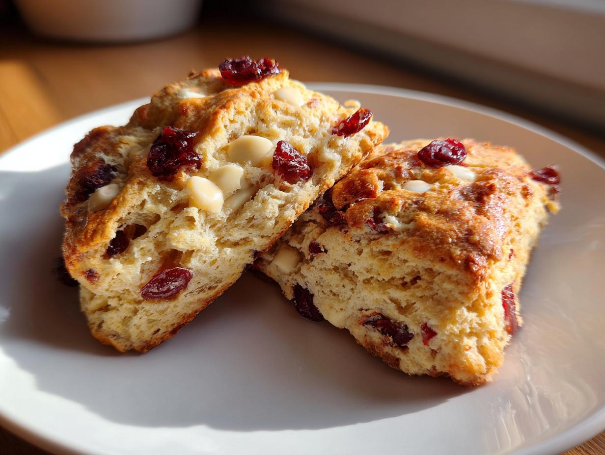 White Chocolate Cranberry Scones