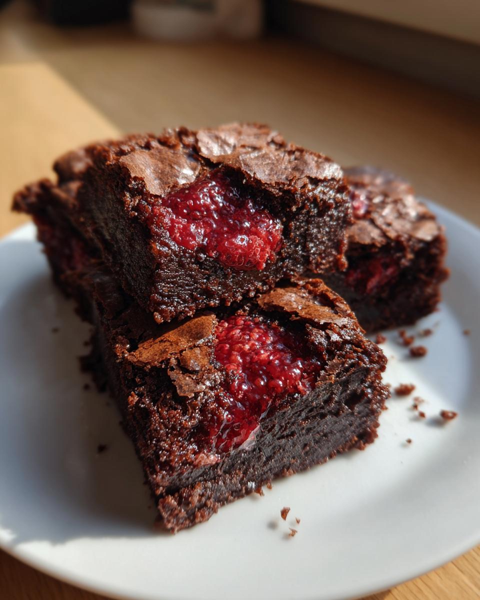 Chocolate Raspberry Brownies - detail 1