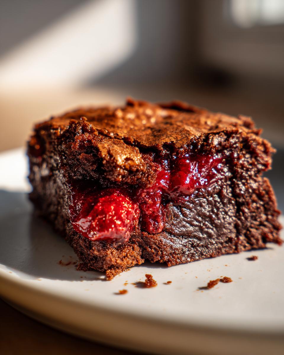 Chocolate Raspberry Brownies - detail 2