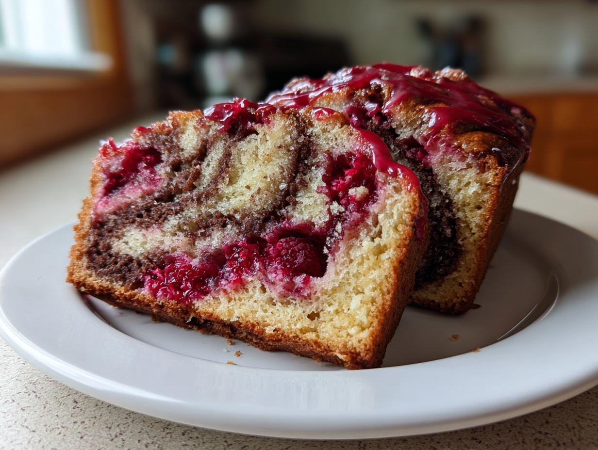 Chocolate Raspberry Swirl Loaf