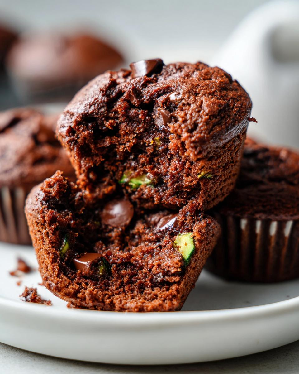 Irresistible Chocolate Zucchini Muffins with 1 Secret Ingredient 7 Chocolate Zucchini Muffins - detail 2