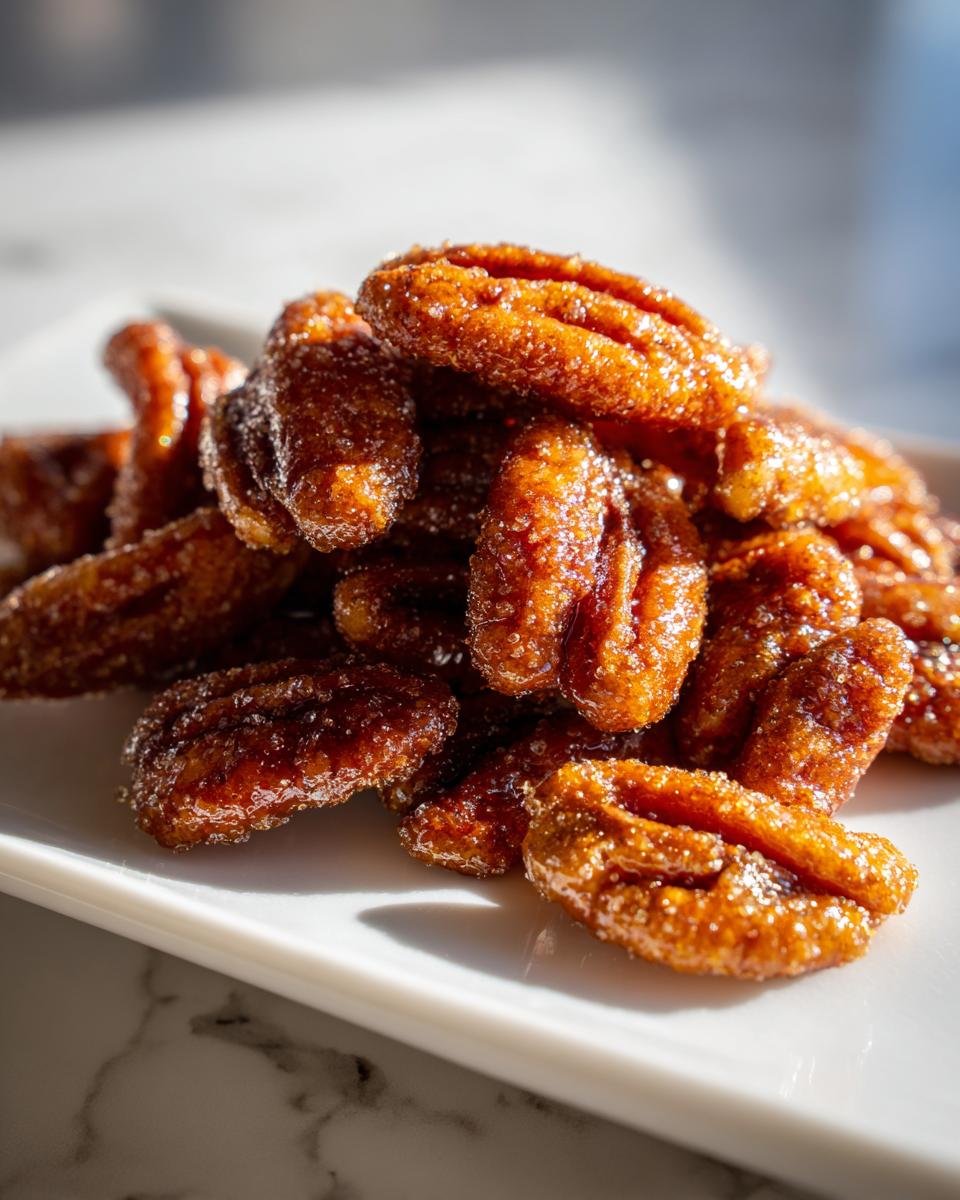 Cinnamon Sugar Candied Pecans - detail 1