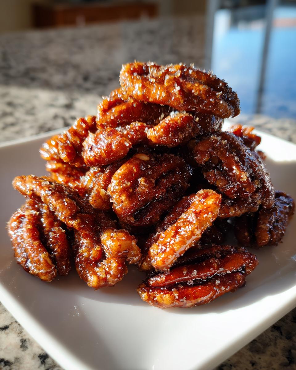 Cinnamon Sugar Candied Pecans - detail 2