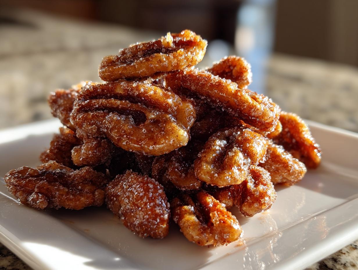 Cinnamon Sugar Candied Pecans