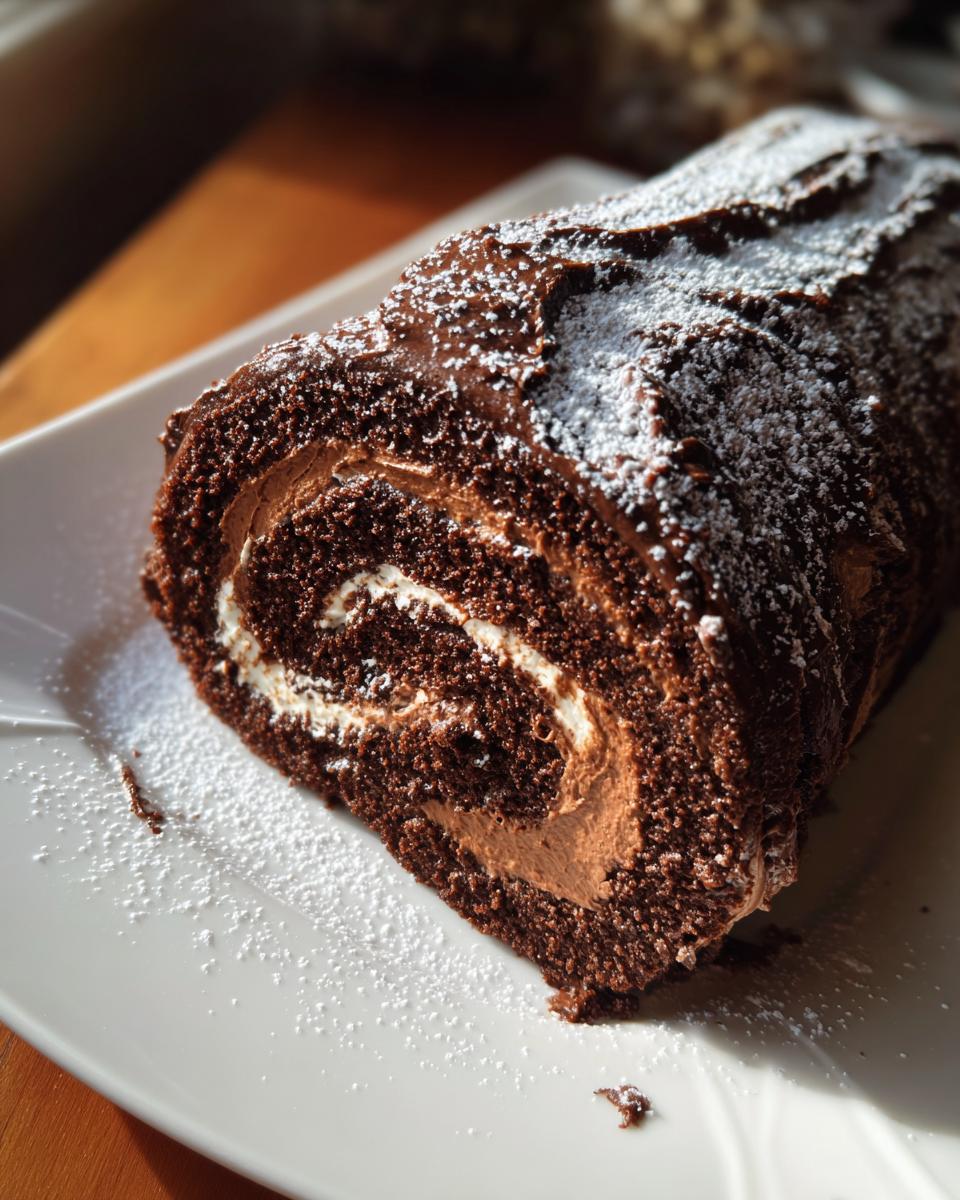 Classic Yule Log Cake - detail 1