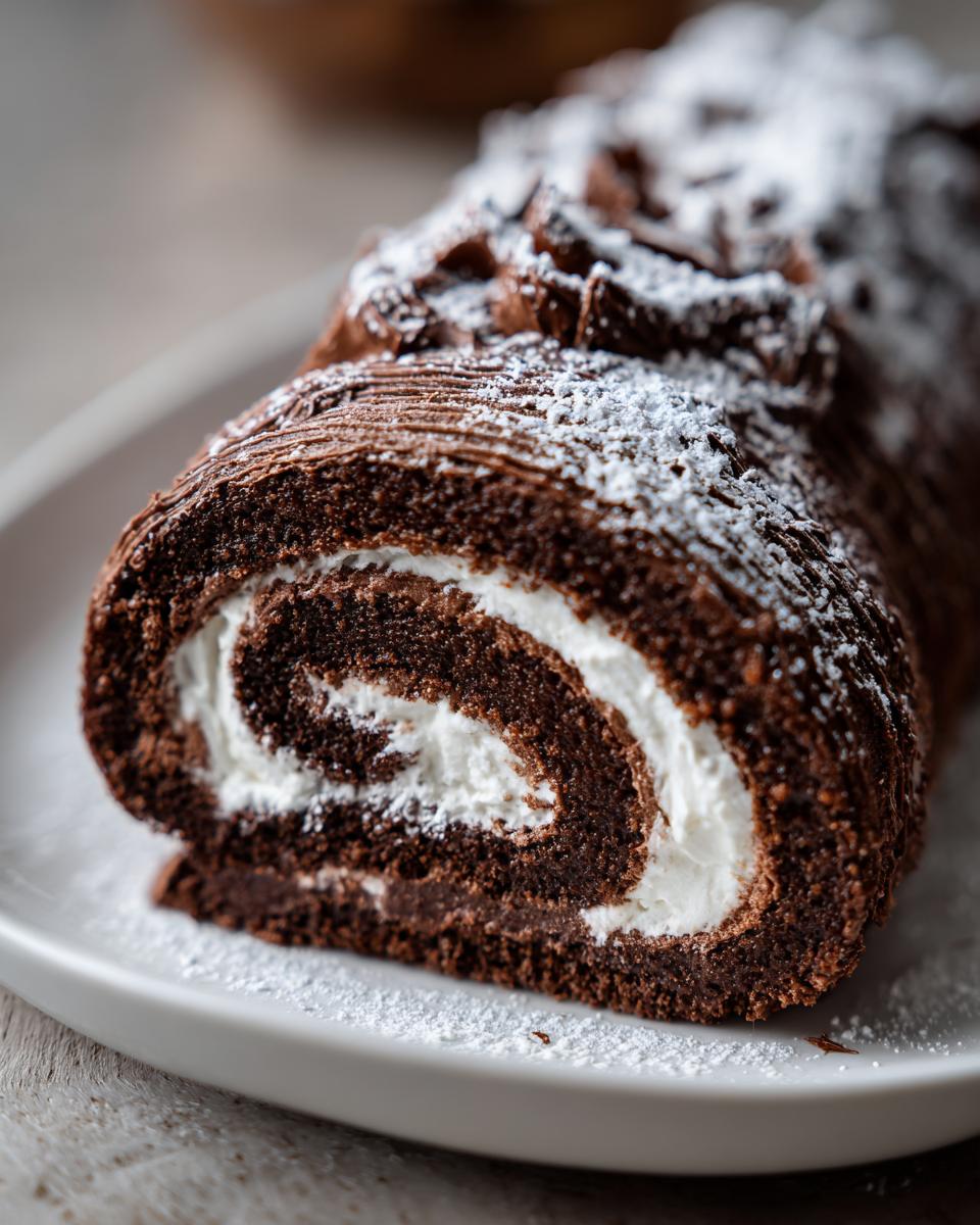 Classic Yule Log Cake - detail 2