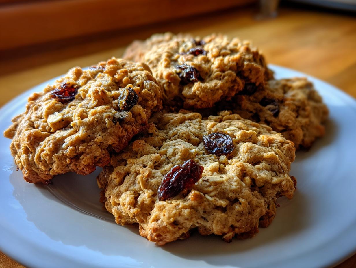 Healthy Oatmeal Raisin Cookies