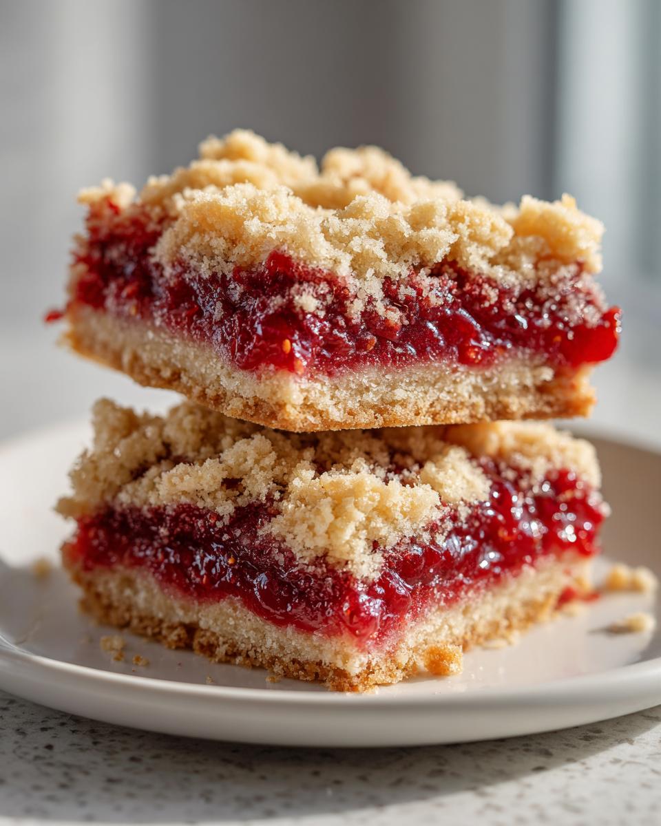 Raspberry Thumbprint Bars - detail 2