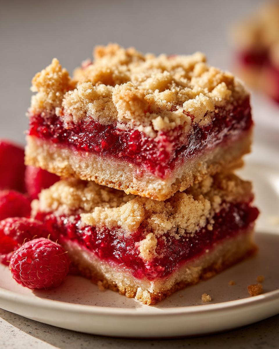 Raspberry Thumbprint Bars - detail 3