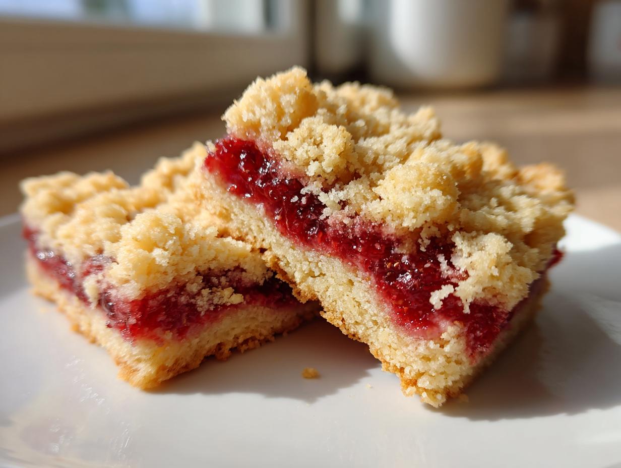 Raspberry Thumbprint Bars