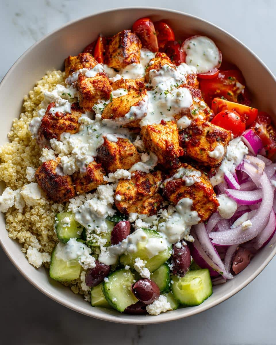 Juicy Greek Chicken Bowls Recipe Ready in 25 Minutes 6 Greek Chicken Bowls - detail 2