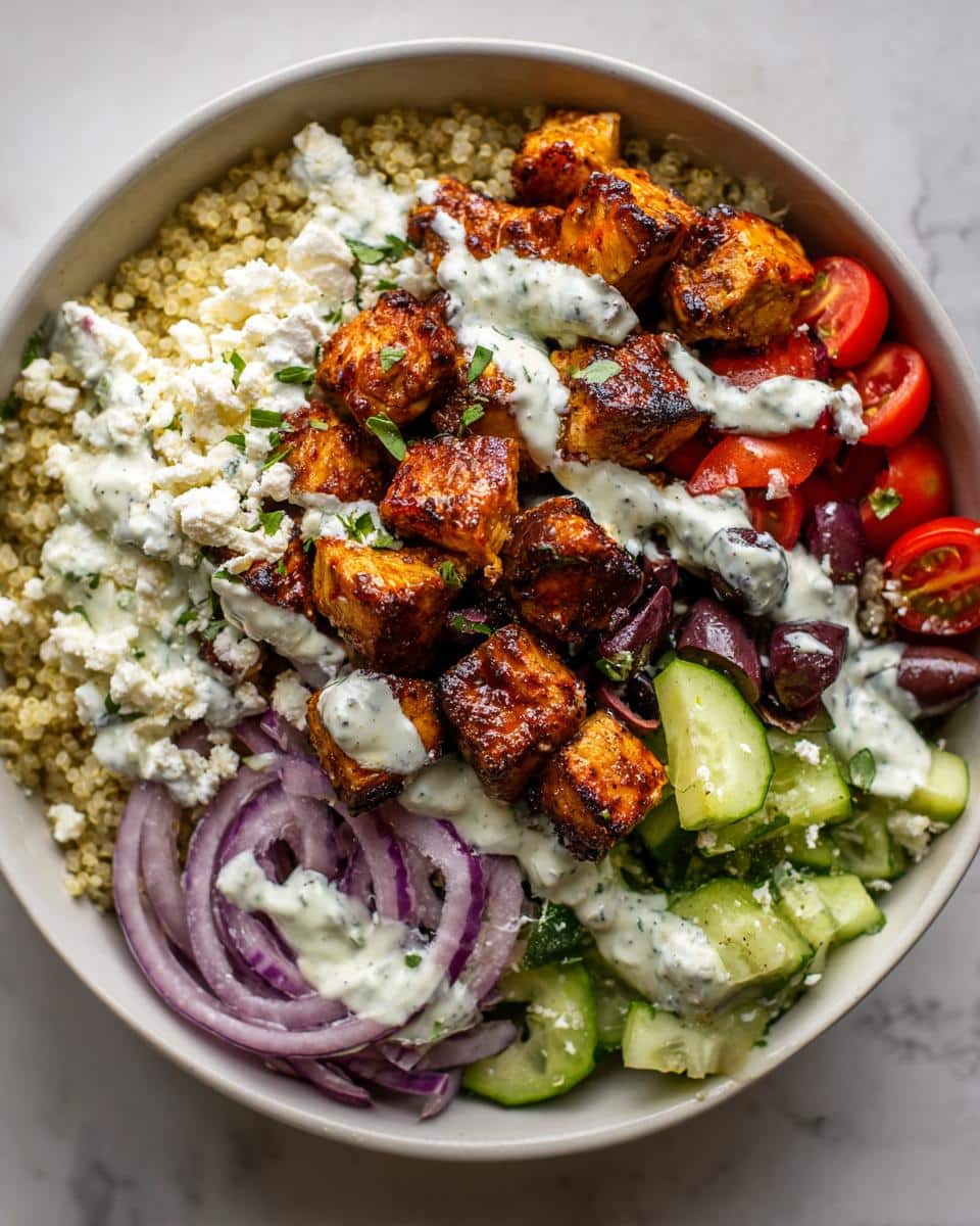 Juicy Greek Chicken Bowls Recipe Ready in 25 Minutes 7 Greek Chicken Bowls - detail 3
