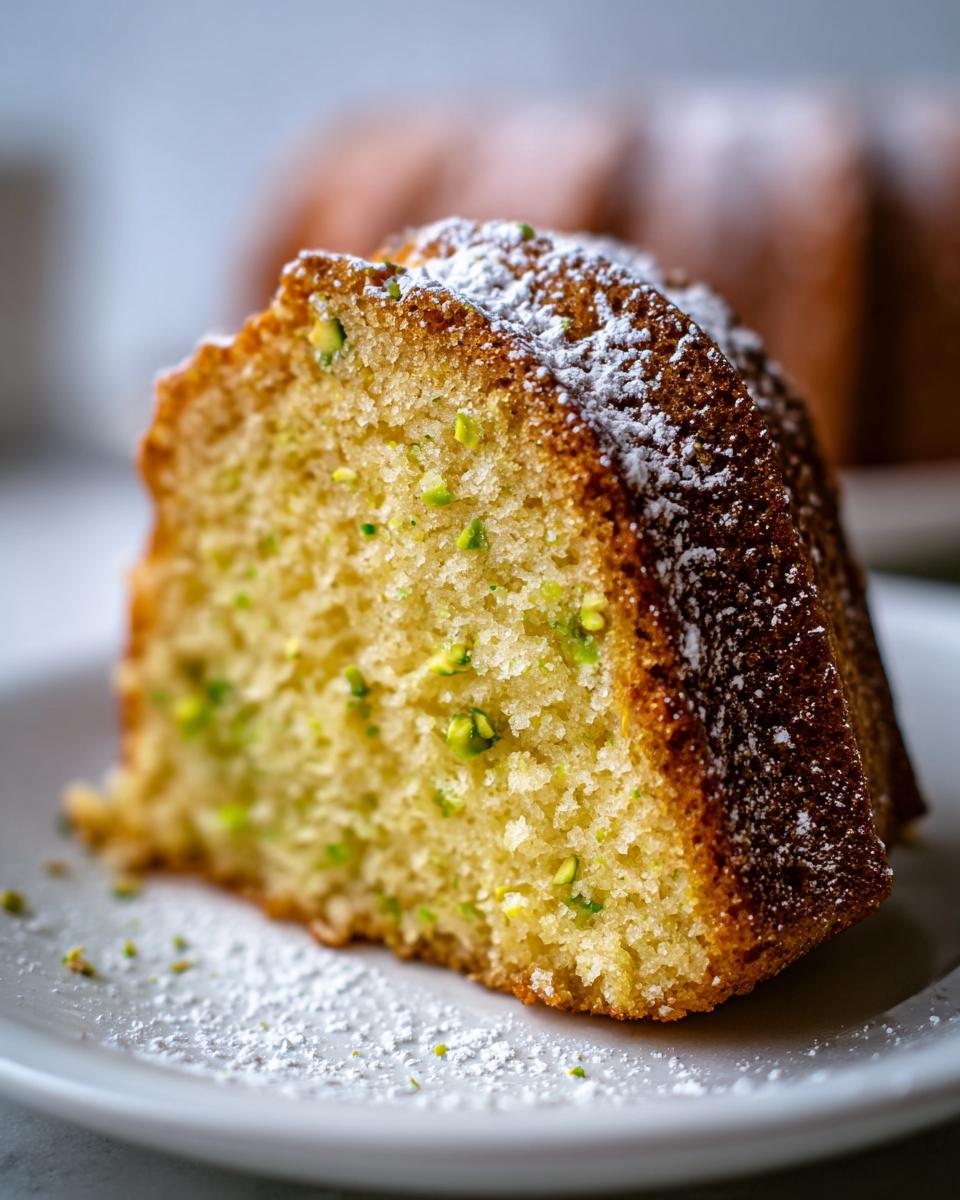 Pistachio Bundt Cake - detail 1
