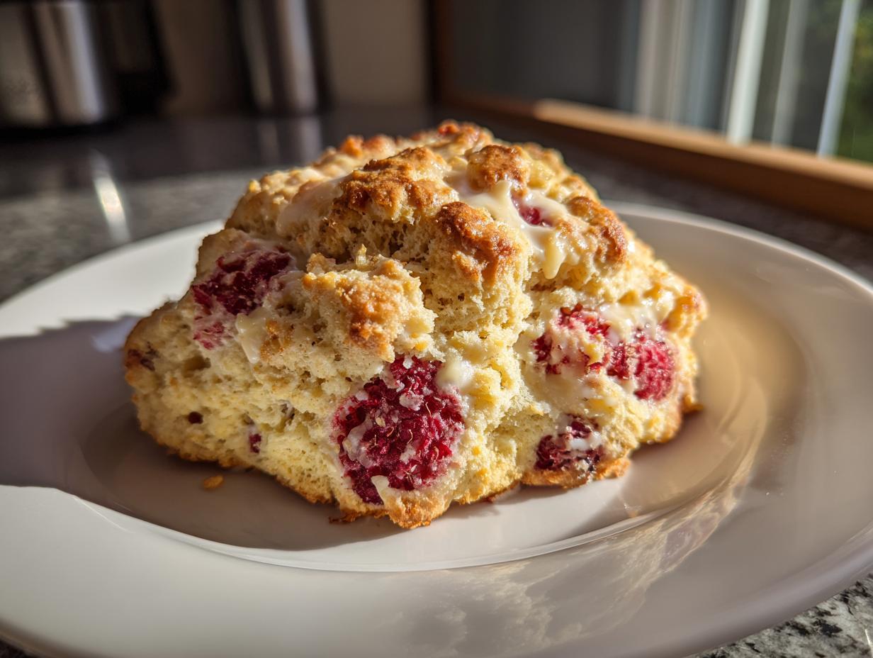 Raspberry White Chocolate Scones