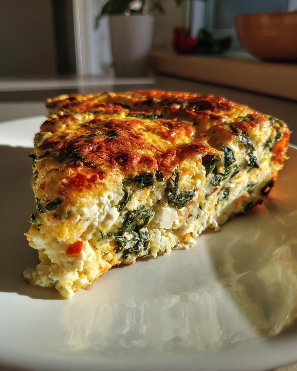 Spinach Feta Breakfast Casserole - detail 2