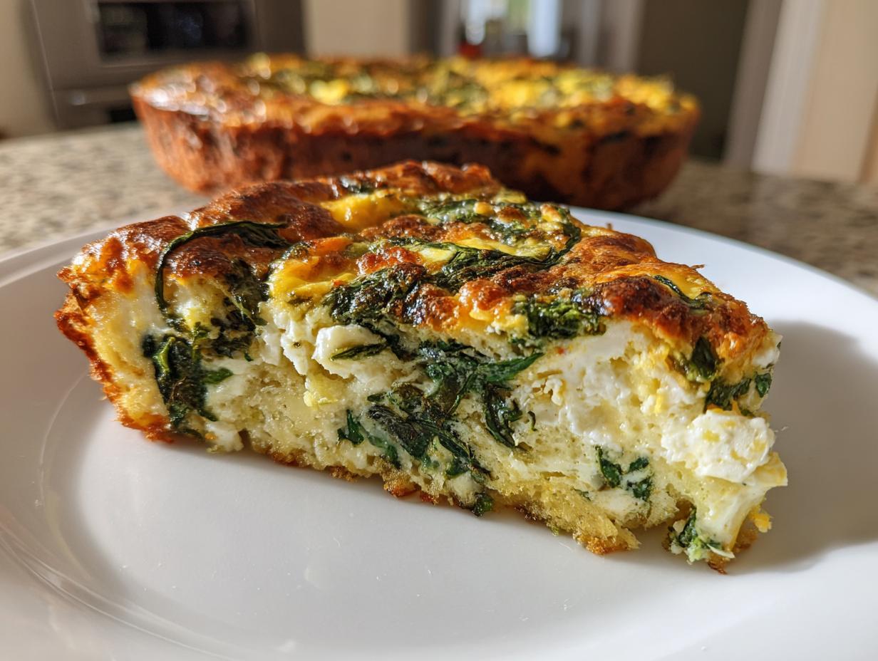 Spinach Feta Breakfast Casserole