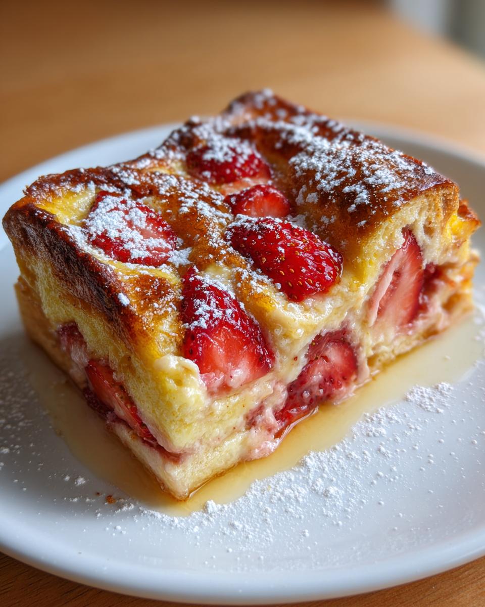 Irresistible Strawberry French Toast Bake in 10 Minutes 5 Strawberry French Toast Bake - detail 2