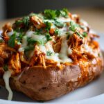 BBQ Chicken Stuffed Sweet Potatoes