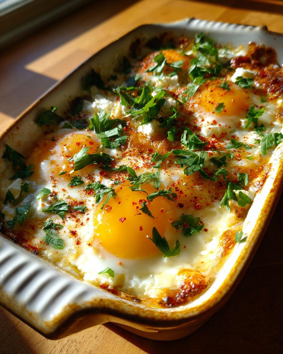 Baked Feta Eggs - detail 1