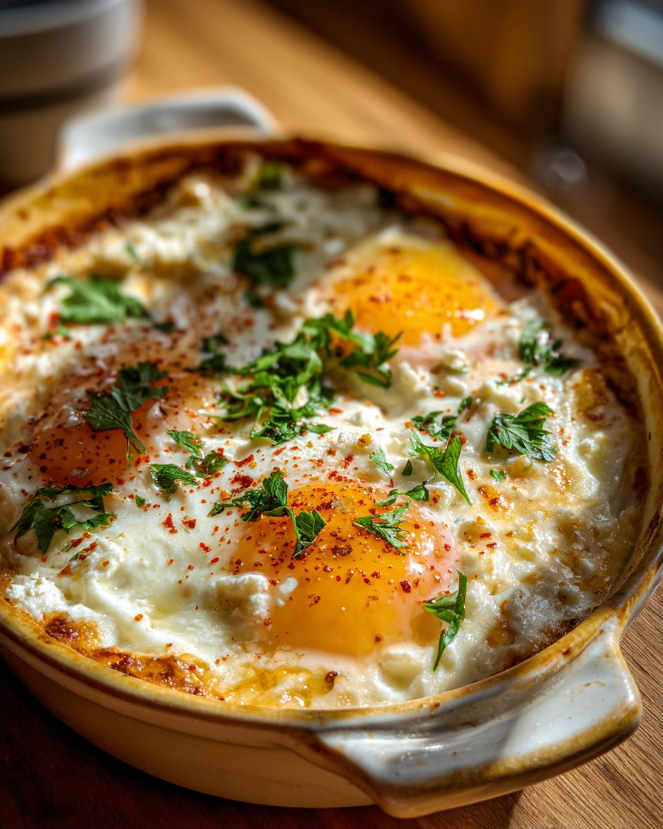 Baked Feta Eggs - detail 2