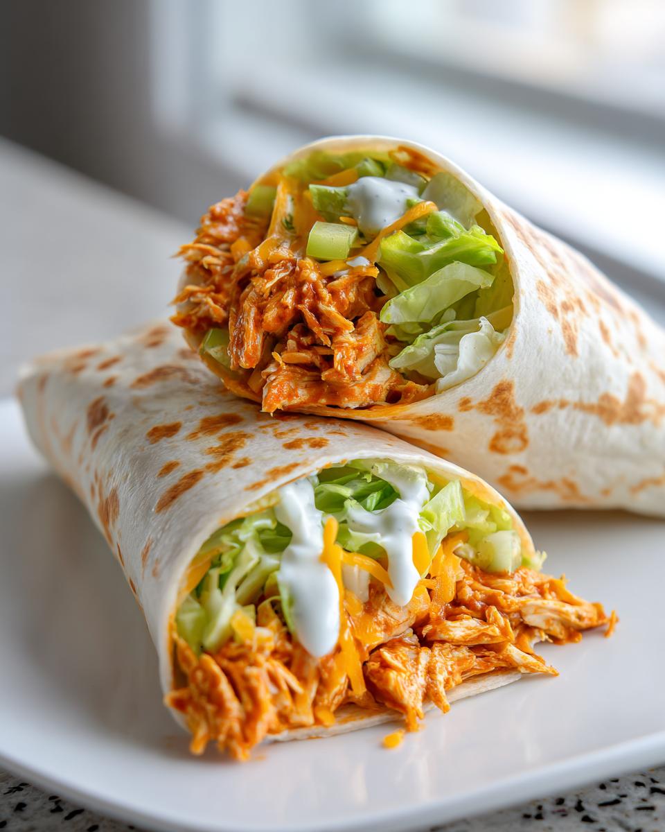 Spicy Buffalo Chicken Wraps - 25-Minute Comfort Food Bliss 3 Buffalo Chicken Wraps - detail 1