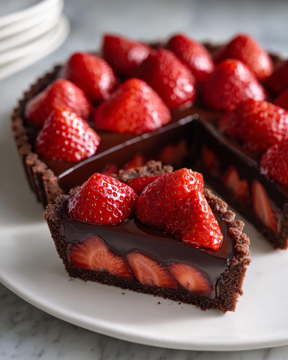 Chocolate Strawberry Tart - detail 1