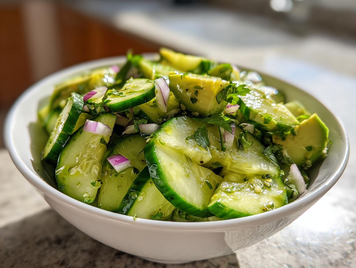 Cucumber Avocado Salad
