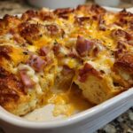 Ham and Cheese Croissant Bake