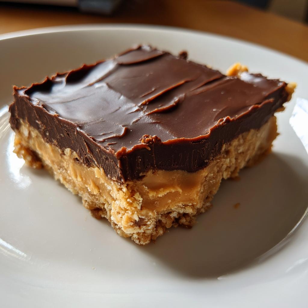 No Bake Peanut Butter Bars - detail 1