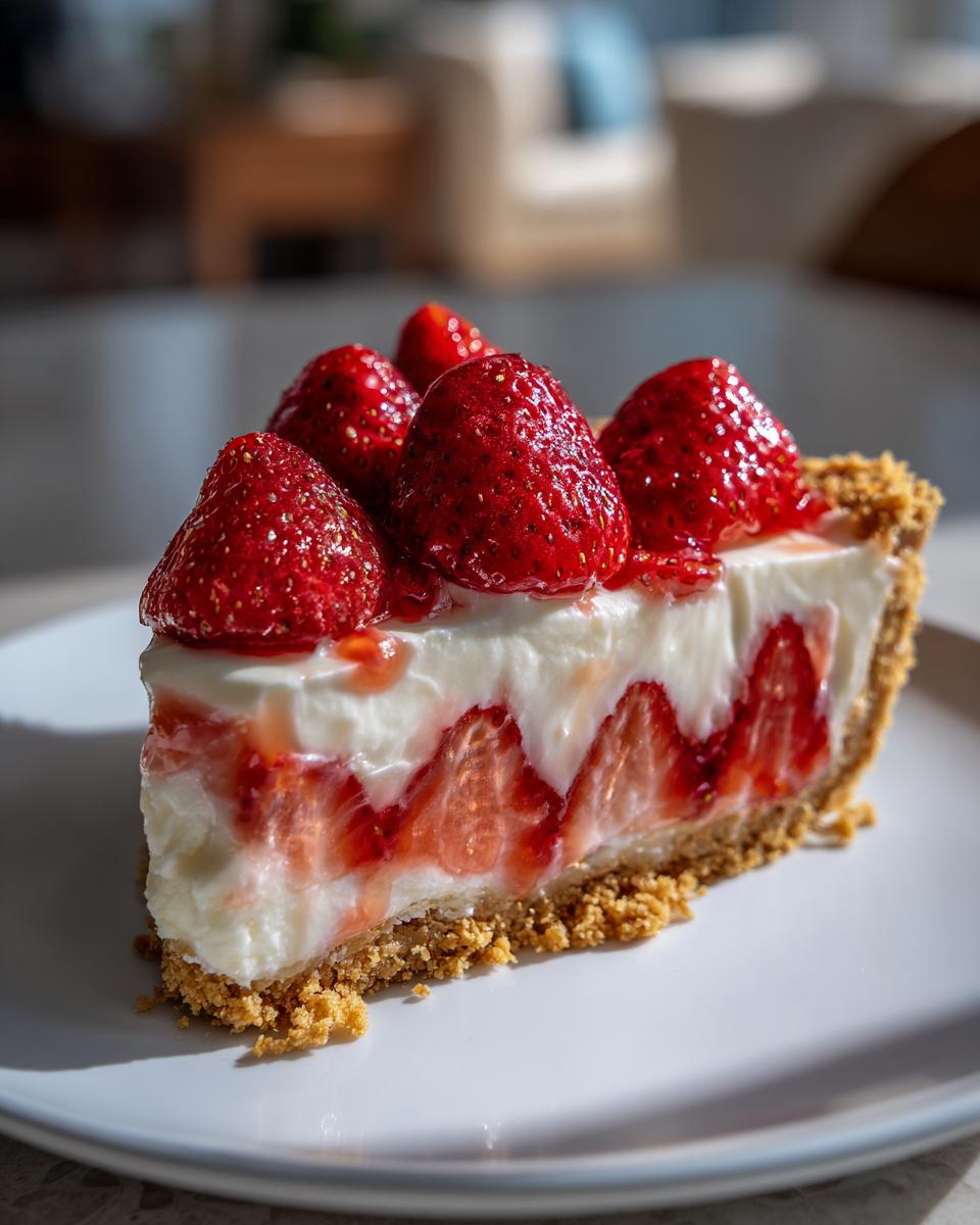 No Bake Strawberry Pie - detail 1