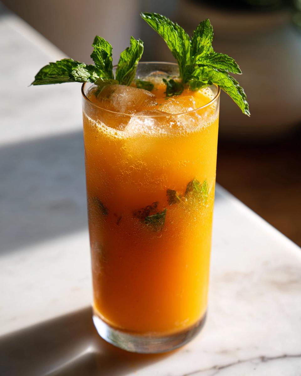 Peach Bellini Mocktail - detail 1