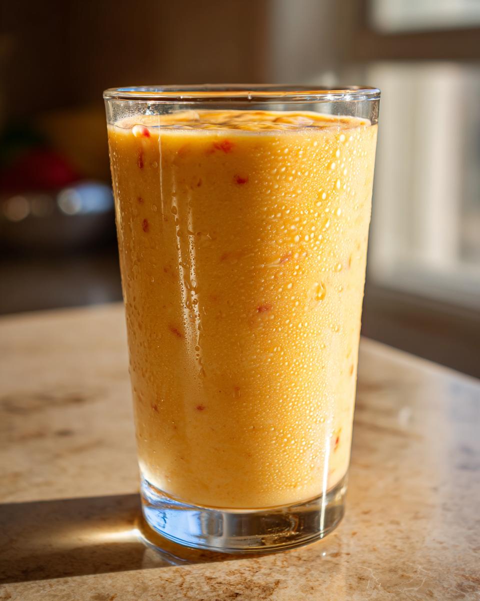 5-Minute Peach Smoothie Recipe – Creamy Summer Bliss 3 Peach Smoothie - detail 1