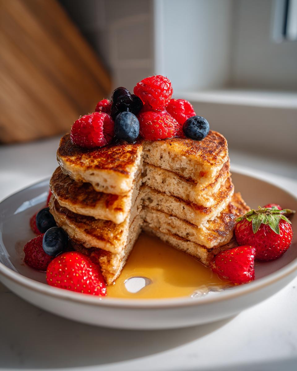 3-Ingredient Protein Pancakes: 10g Muscle Fuel Fluffy Heaven 4 Protein Pancakes - detail 1