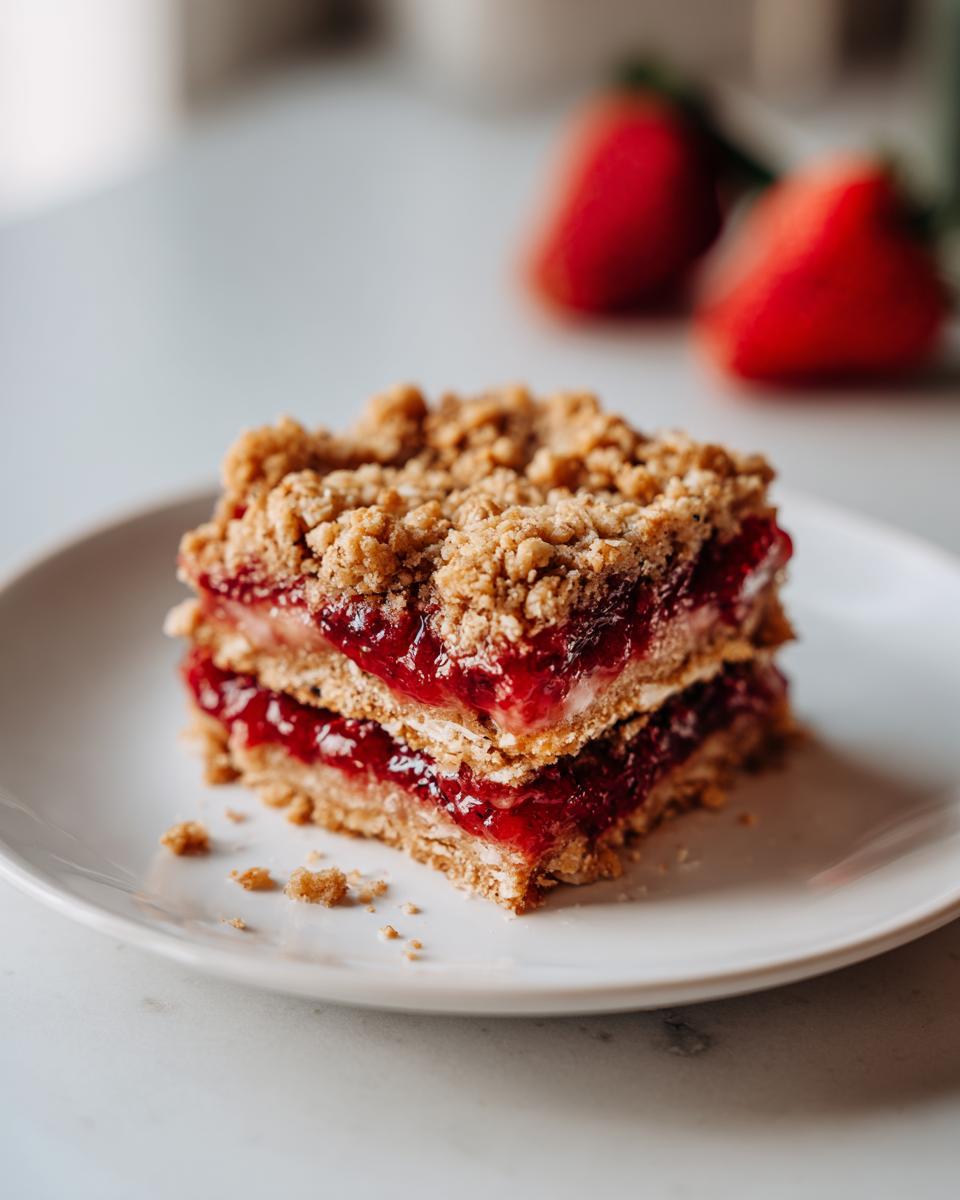 Strawberry Oat Crumble Bars - detail 1