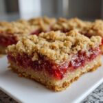 Strawberry Oat Crumble Bars