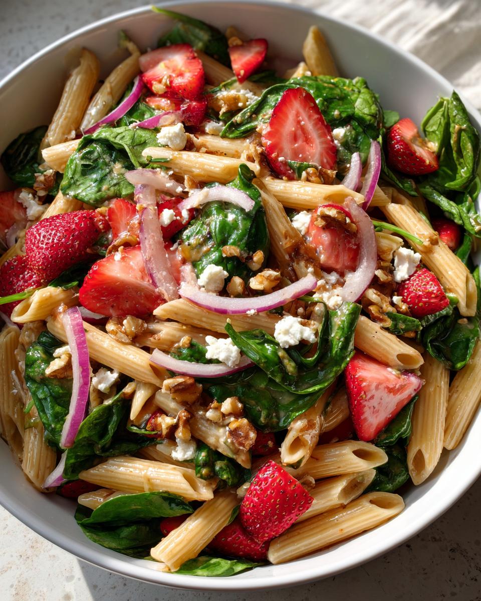 Strawberry Spinach Pasta Salad - detail 1