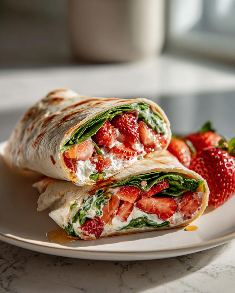 5-Minute Strawberry Spinach Wrap You'll Crave Daily 4 Strawberry Spinach Wrap - detail 1