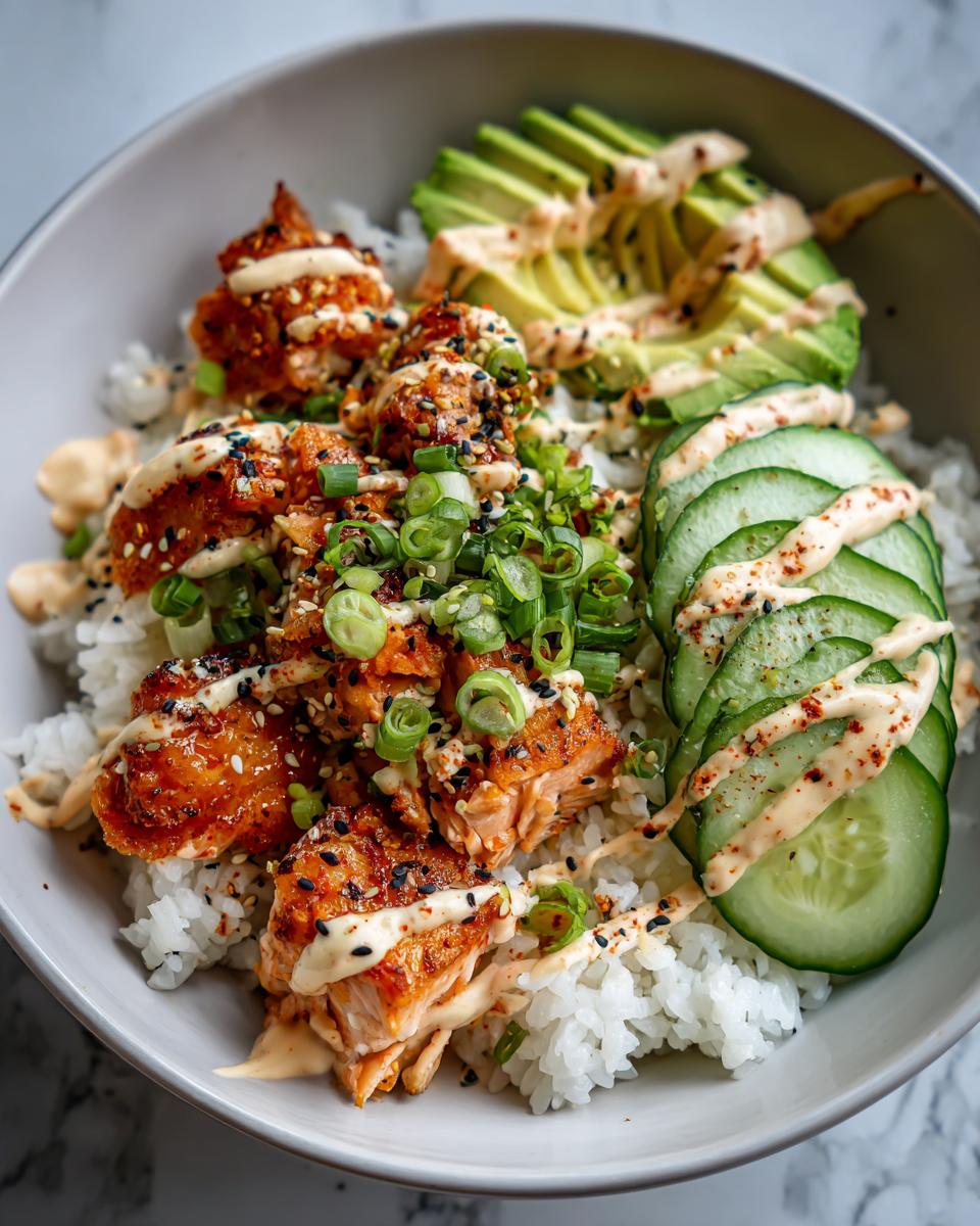 TikTok Salmon Rice Bowl - detail 1