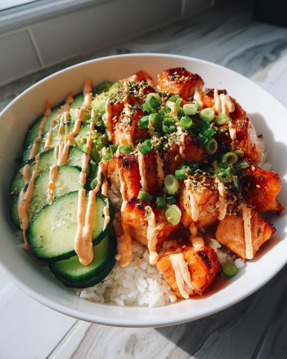 TikTok Salmon Rice Bowl - detail 2