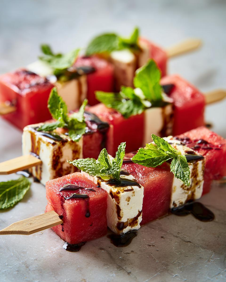 Watermelon Feta Skewers - detail 1