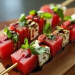 Watermelon Feta Skewers