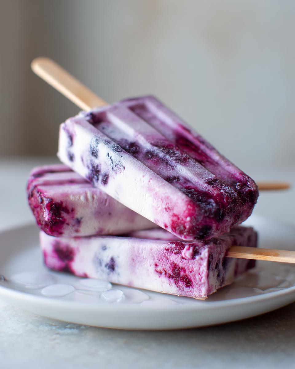 Blueberry Yogurt Pops - detail 1