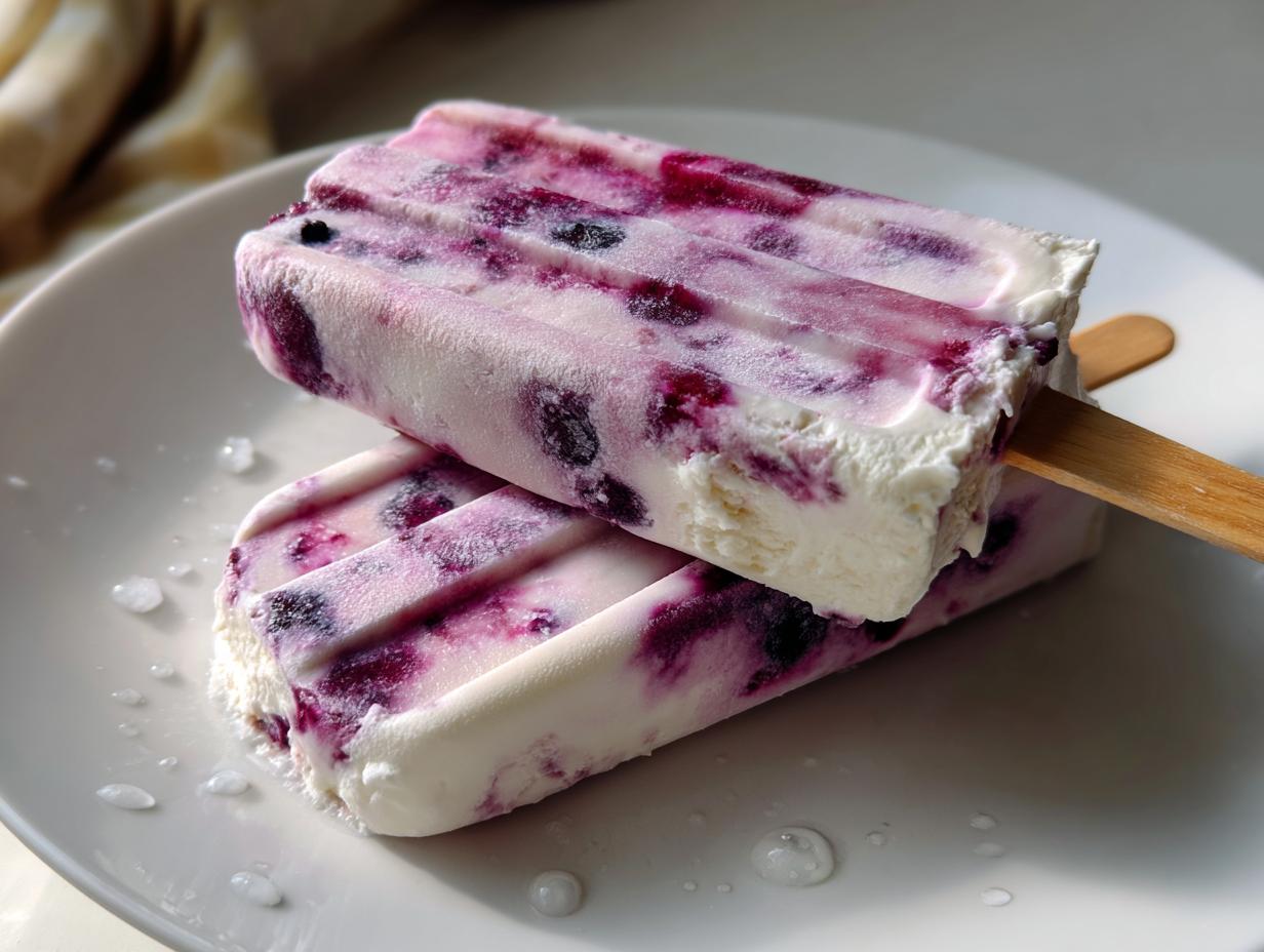 Blueberry Yogurt Pops