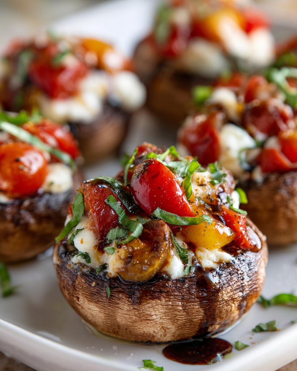 Caprese Stuffed Mushrooms - detail 1