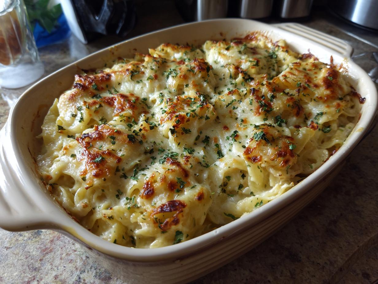 Chicken Alfredo Bake